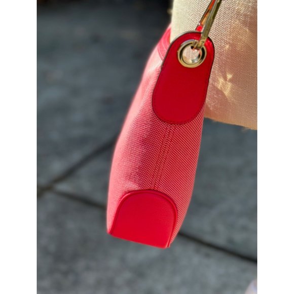 kate spade Rosie Canvas Crossbody Pink Peppercorn Coin Purse Extra Strap Dustbag - Picture 6 of 16